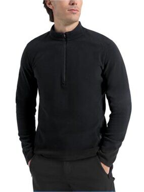 Men's Polartec Micro Fleece 1/4 Zip Pullover Jacket Lightweight Warm Outdoor